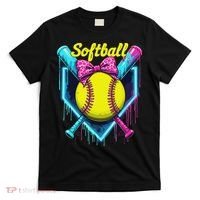 Softball Player Ice Cream Softball Drip T-Shirt thumb 0