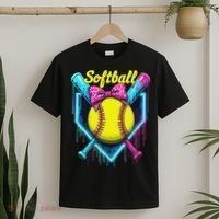 Softball Player Ice Cream Softball Drip T-Shirt thumb 2