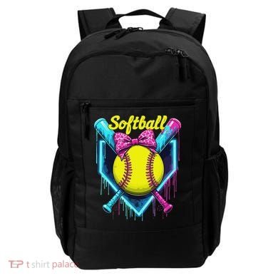 Softball Player Ice Cream Softball Drip Backpack