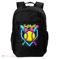 Softball Player Ice Cream Softball Drip Backpack thumb 0