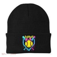 Softball Player Ice Cream Softball Drip Beanie thumb 0