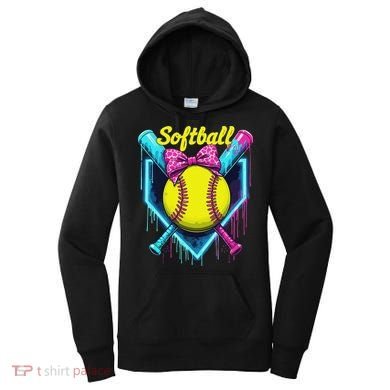 Softball Player Ice Cream Softball Drip Women's Hoodie