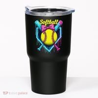 Softball Player Ice Cream Softball Drip Tumbler thumb 0