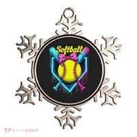Softball Player Ice Cream Softball Drip Ornament thumb 0
