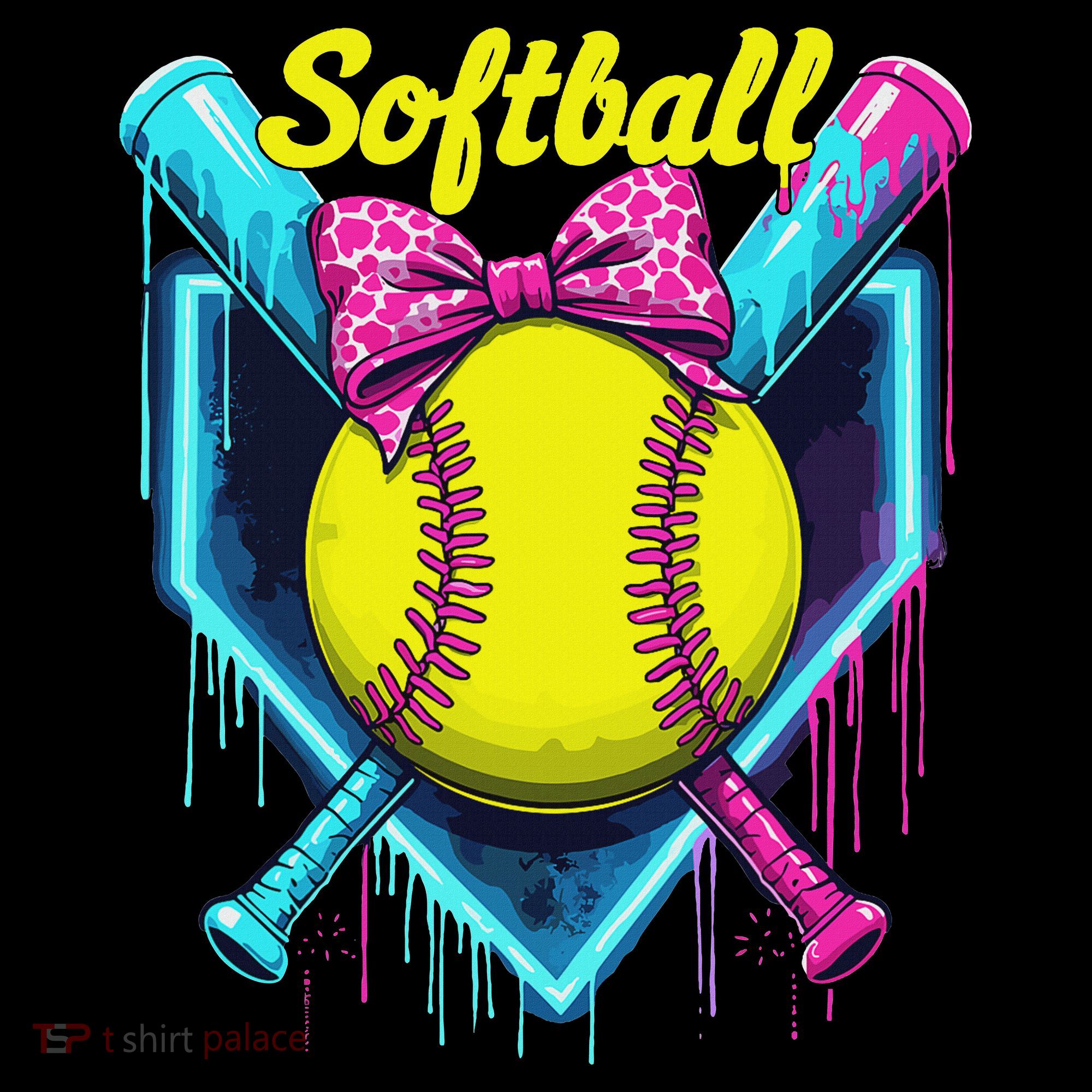 Softball Player Ice Cream Softball Drip Ornament