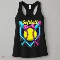 Softball Player Ice Cream Softball Drip Women's Tank Top thumb 3
