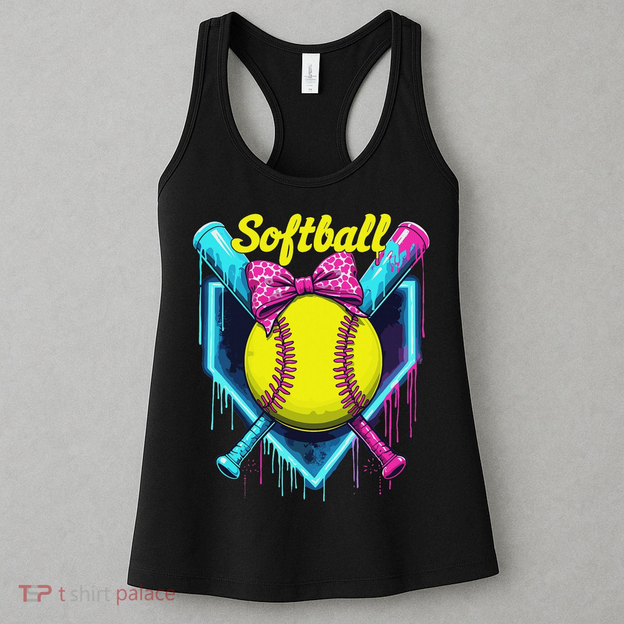 Softball Player Ice Cream Softball Drip Women's Tank Top