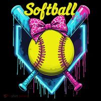 Softball Player Ice Cream Softball Drip Baby Bodysuit thumb 2