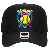 Softball Player Ice Cream Softball Drip Hat thumb 0