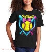 Softball Player Ice Cream Softball Drip Kids T-Shirt thumb 2