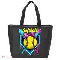Softball Player Ice Cream Softball Drip Tote Bag thumb 0