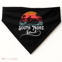 South Padre Island Jet Ski Lover Great Gift USA-Made Doggie Bandana thumb 0