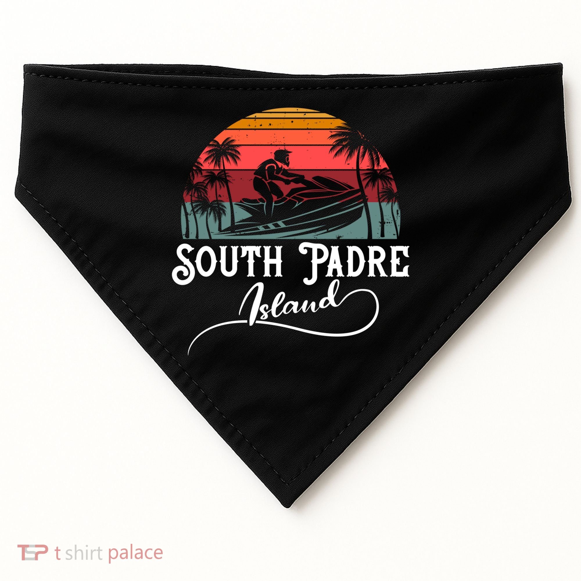 South Padre Island Jet Ski Lover Great Gift USA-Made Doggie Bandana