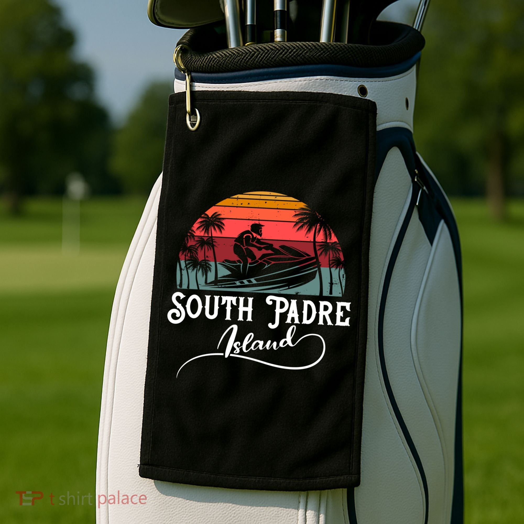 South Padre Island Jet Ski Lover Great Gift Golf Towel