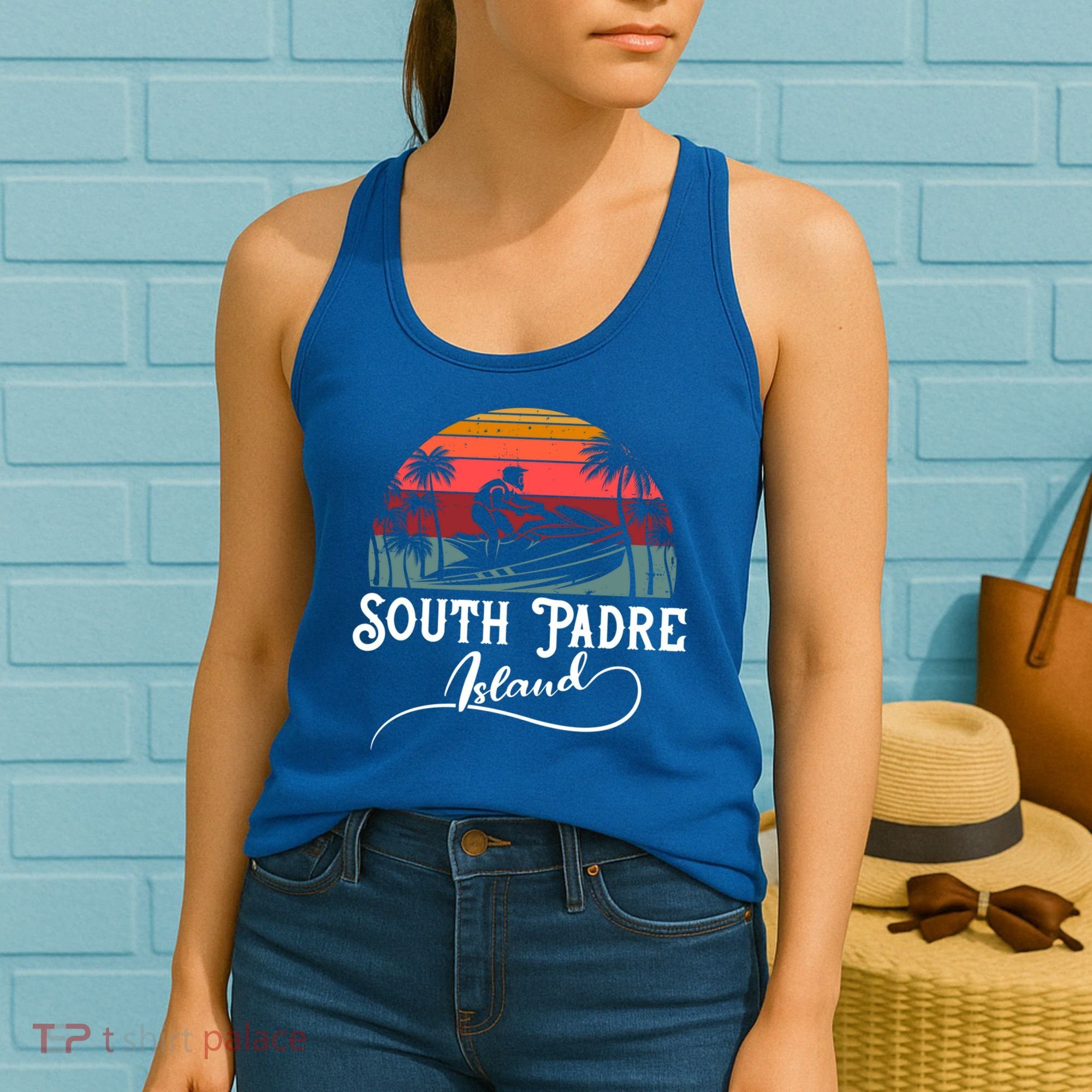 South Padre Island Jet Ski Lover Great Gift Women's Tank Top