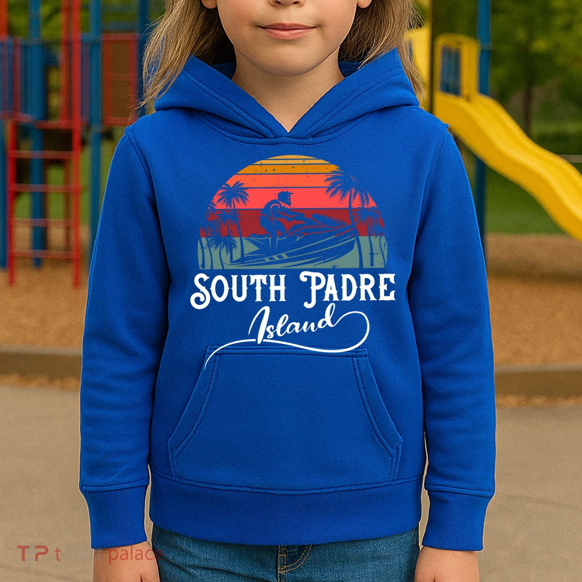 South Padre Island Jet Ski Lover Great Gift Kids Hoodie
