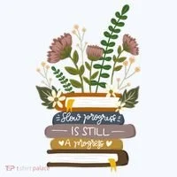 Slow Progress Is Still Progress Book Lover Doggie Tank thumb 4