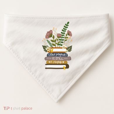 Slow Progress Is Still Progress Book Lover USA-Made Doggie Bandana