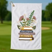 Slow Progress Is Still Progress Book Lover Golf Towel thumb 1