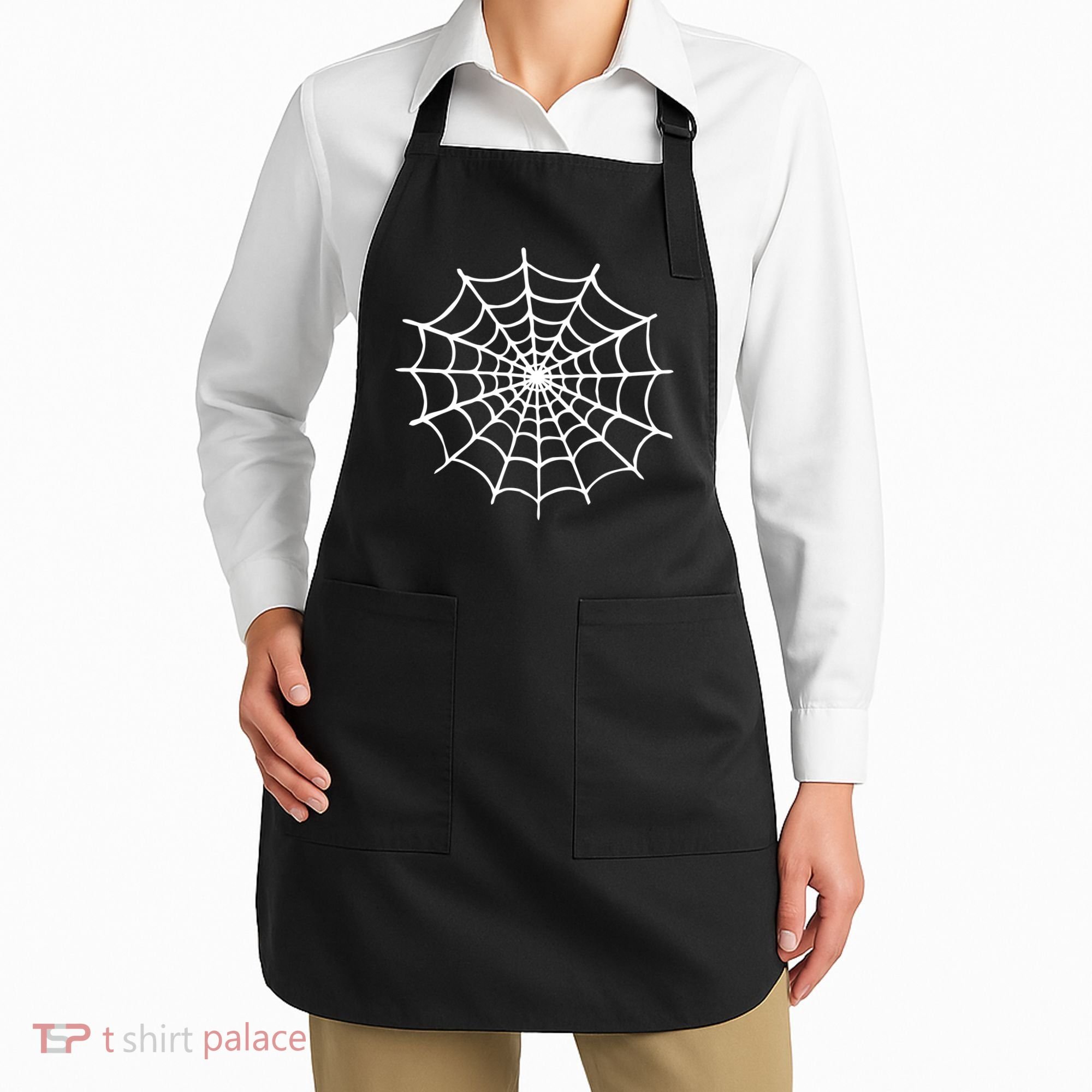 Spider Web Halloween Apron