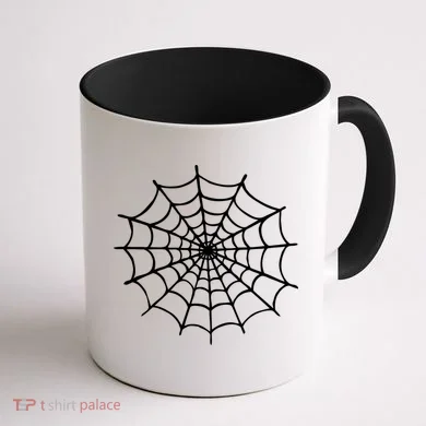 Spider Web Halloween Coffee Mug back