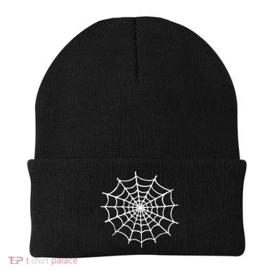 Spider Web Halloween Beanie