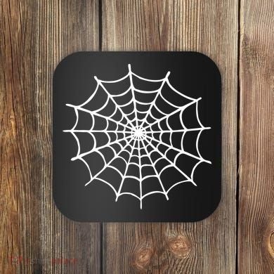 Spider Web Halloween Coaster