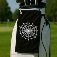 Spider Web Halloween Golf Towel thumb 2
