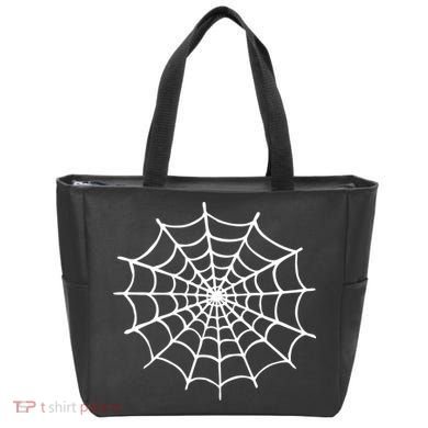 Spider Web Halloween Tote Bag