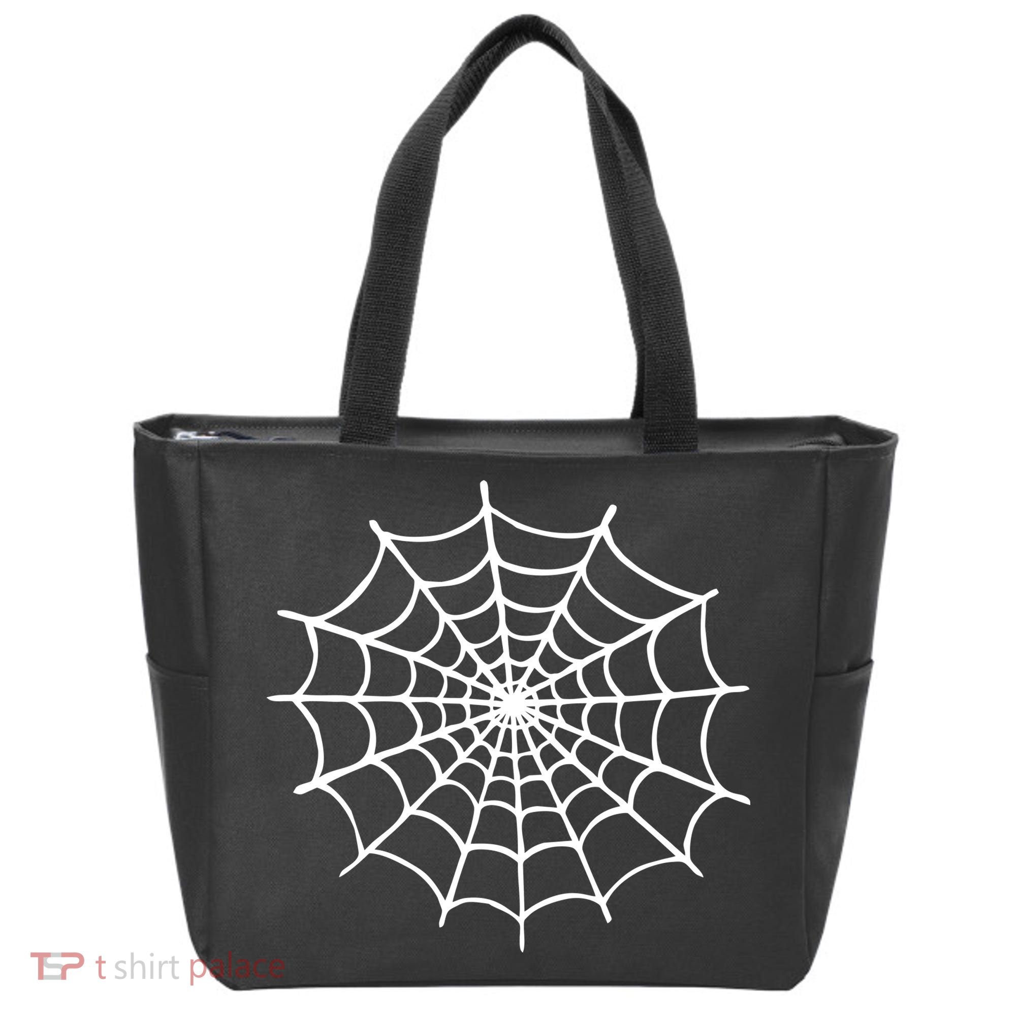 Spider Web Halloween Tote Bag