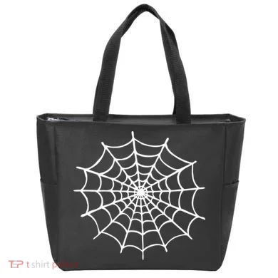 Spider Web Halloween Tote Bag