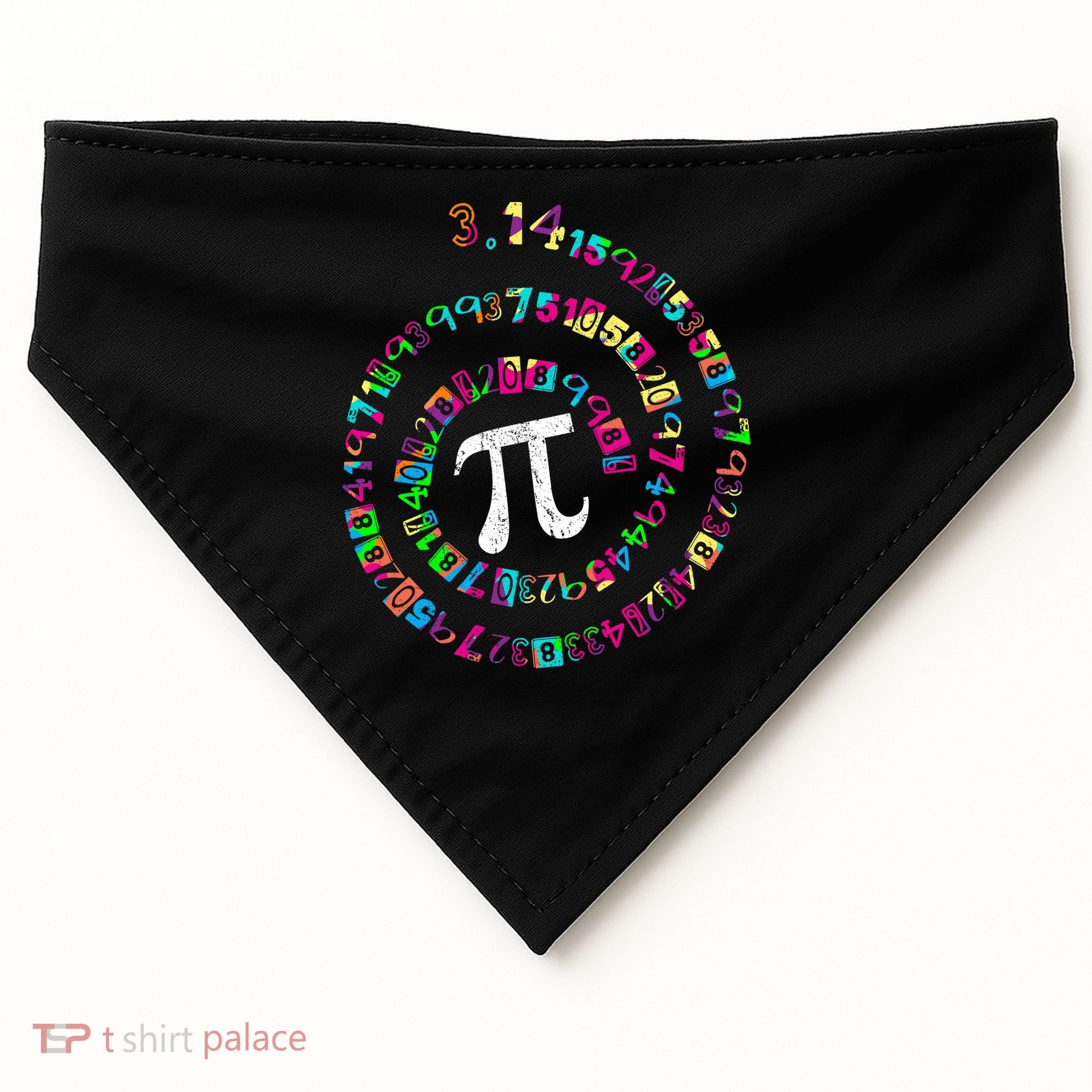 Spiral PI Day 3.14 USA-Made Doggie Bandana