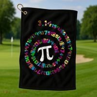 Spiral PI Day 3.14 Golf Towel thumb 1