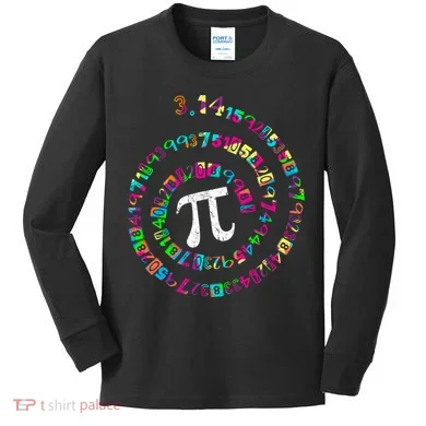 Spiral PI Day 3.14 Kids Long Sleeve Shirt