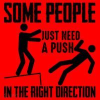 Some People Just Need A Push In The Right Direction Santa Hat thumb 1