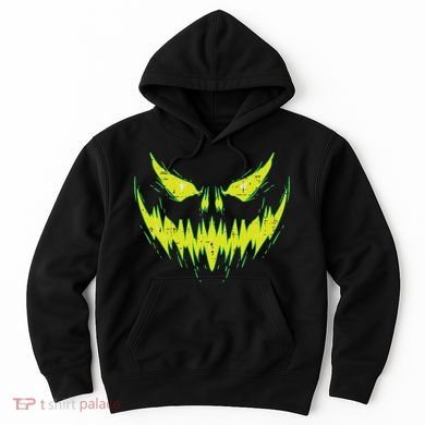 Scary Pumpkin Jack O Lantern Face Halloween Hoodie
