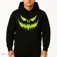 Scary Pumpkin Jack O Lantern Face Halloween Hoodie thumb 2