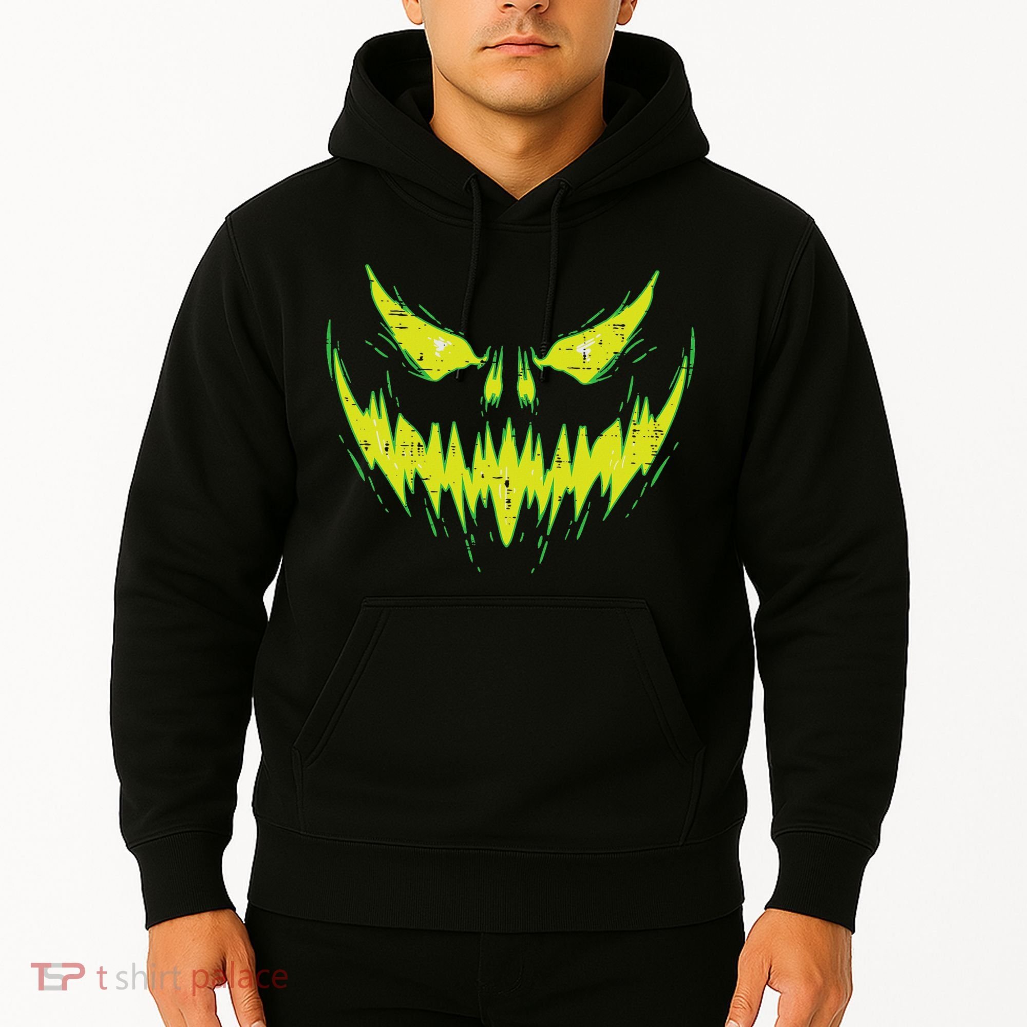Scary Pumpkin Jack O Lantern Face Halloween Hoodie