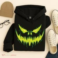 Scary Pumpkin Jack O Lantern Face Halloween Hoodie thumb 4