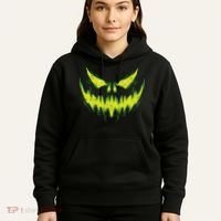 Scary Pumpkin Jack O Lantern Face Halloween Hoodie thumb 5