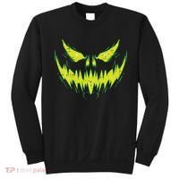 Scary Pumpkin Jack O Lantern Face Halloween Sweatshirt thumb 0