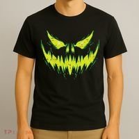 Scary Pumpkin Jack O Lantern Face Halloween T-Shirt thumb 3