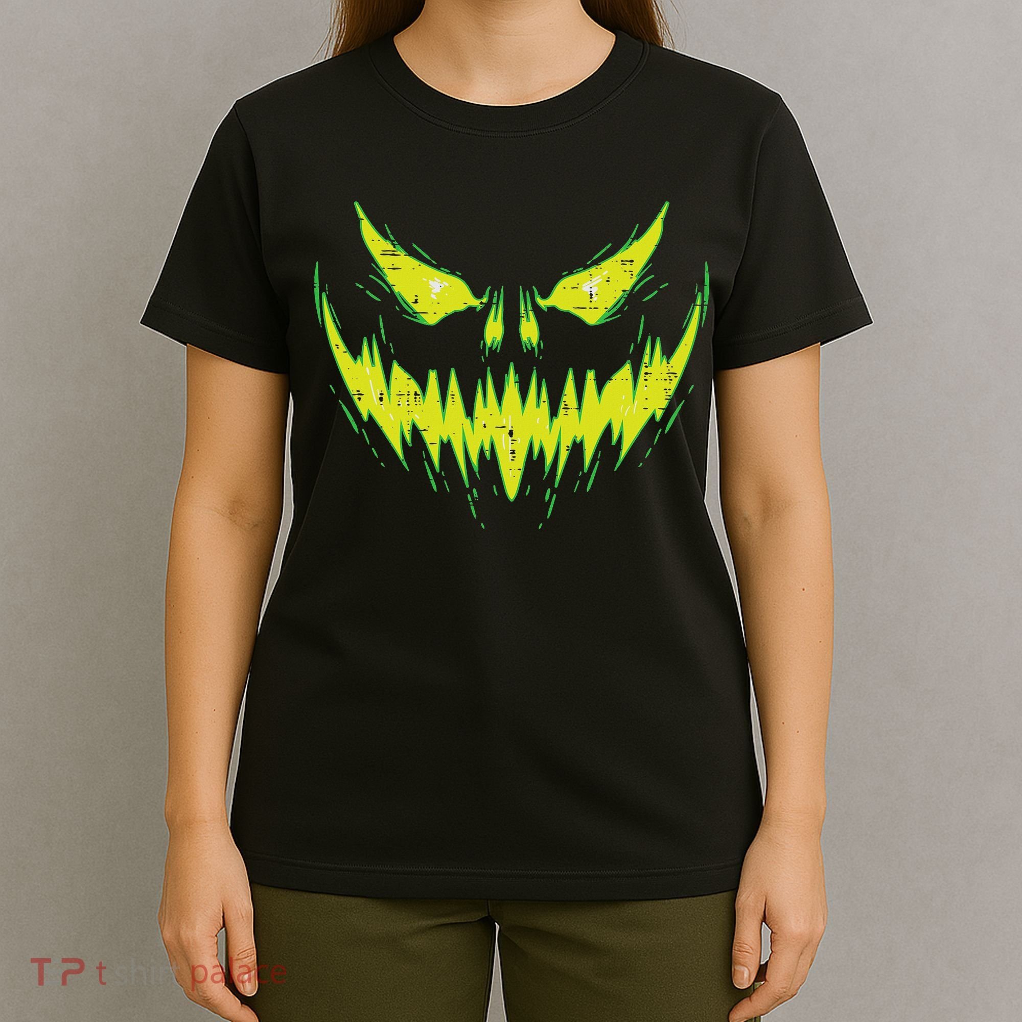 Scary Pumpkin Jack O Lantern Face Halloween T-Shirt
