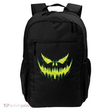 Scary Pumpkin Jack O Lantern Face Halloween Backpack