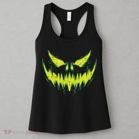 Scary Pumpkin Jack O Lantern Face Halloween Women's Tank Top thumb 3