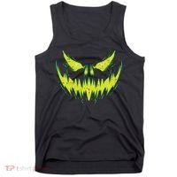 Scary Pumpkin Jack O Lantern Face Halloween Tank Top thumb 0