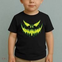 Scary Pumpkin Jack O Lantern Face Halloween Toddler T-Shirt thumb 2