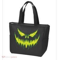 Scary Pumpkin Jack O Lantern Face Halloween Tote Bag thumb 3