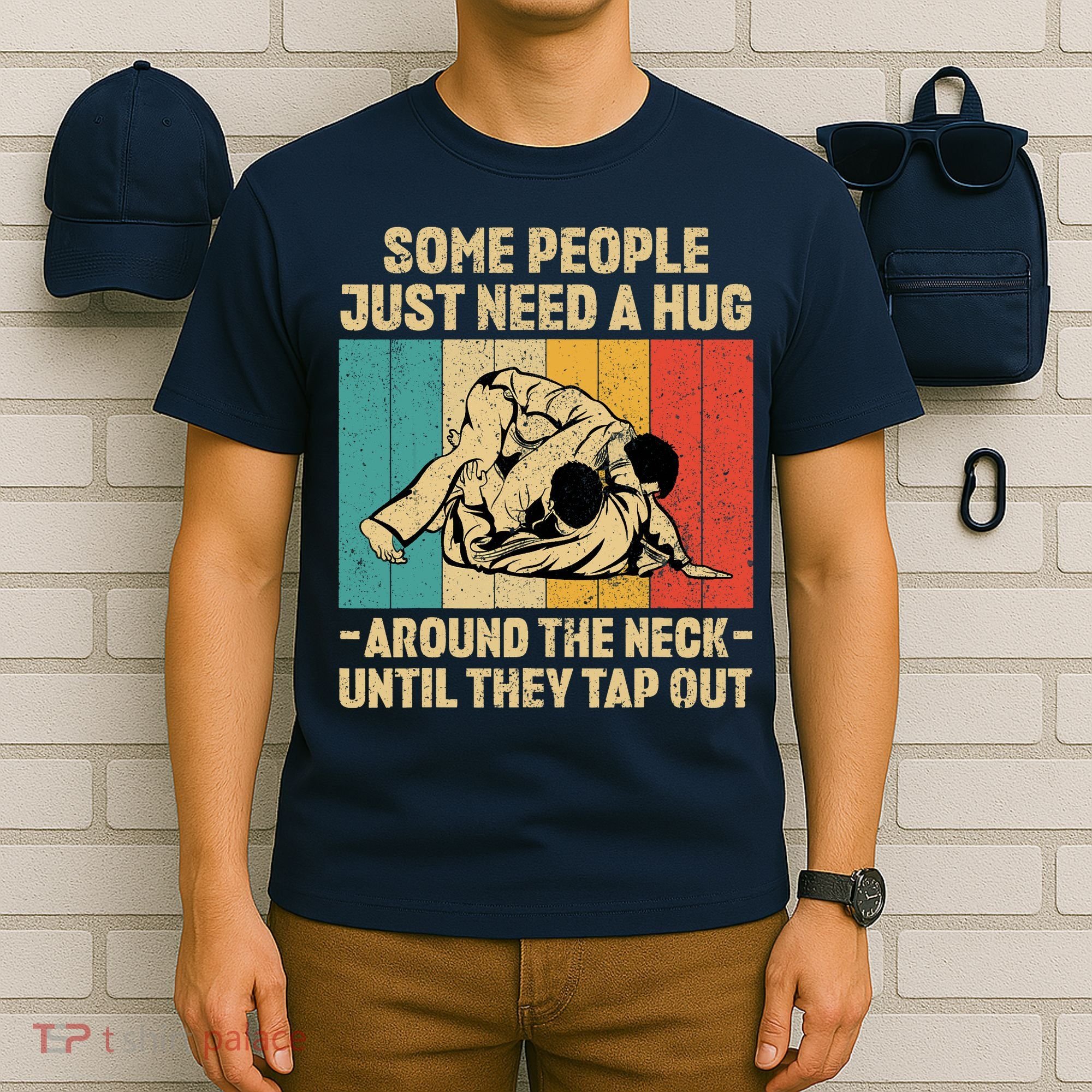 Some People Just Need A Hug Vintage BJJ Brazilian Jiu Jitsu T-Shirt