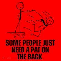 Some People Just Need A Pat On The Back Funny Santa Hat thumb 1
